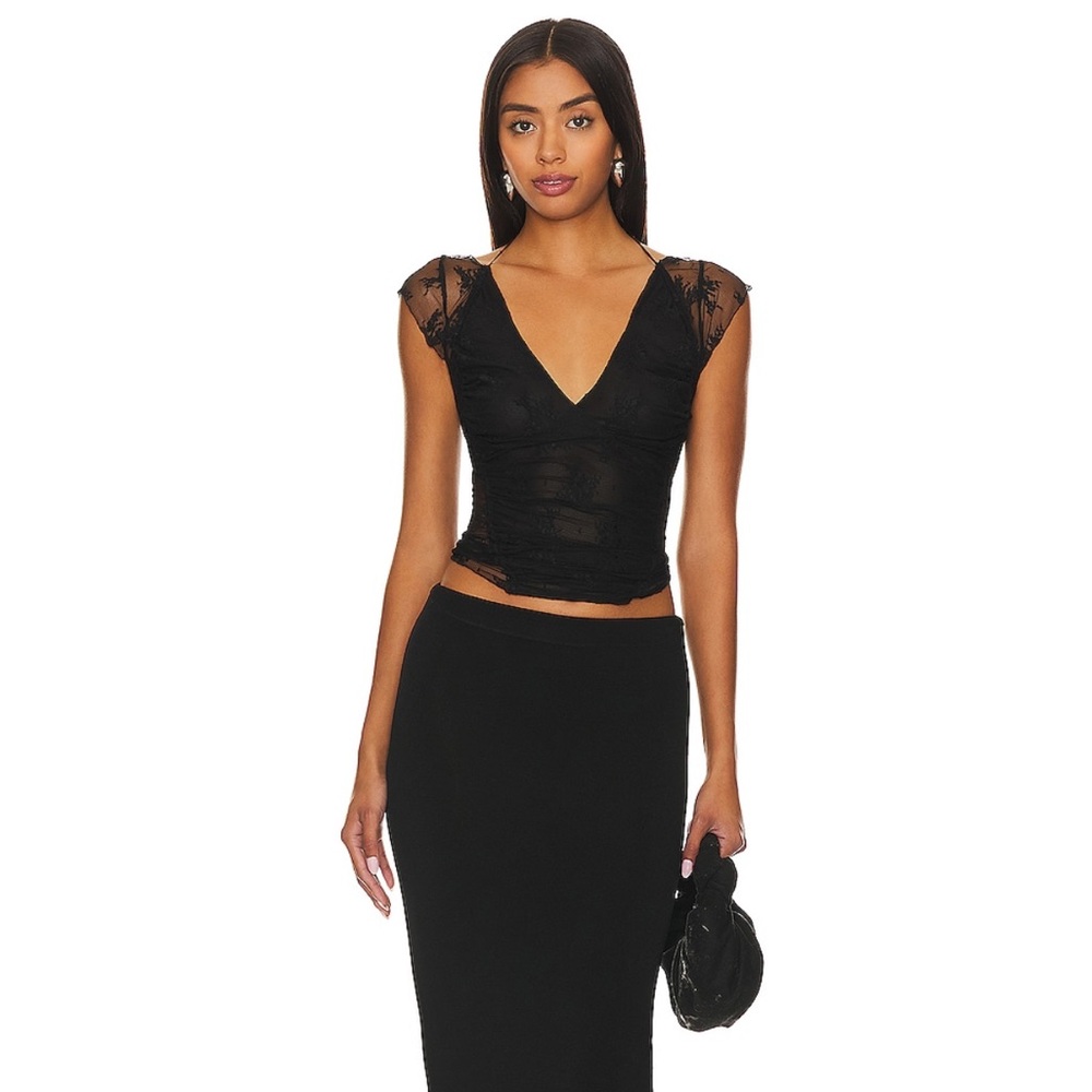 Free People x Revolve Lacey In Love Black Cami